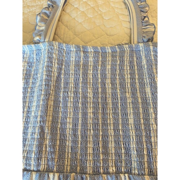 NWOT No Boundaries Romper Jumpsuit Plus Size XXL 19 Smocked Top Blue & White - Picture 6 of 10